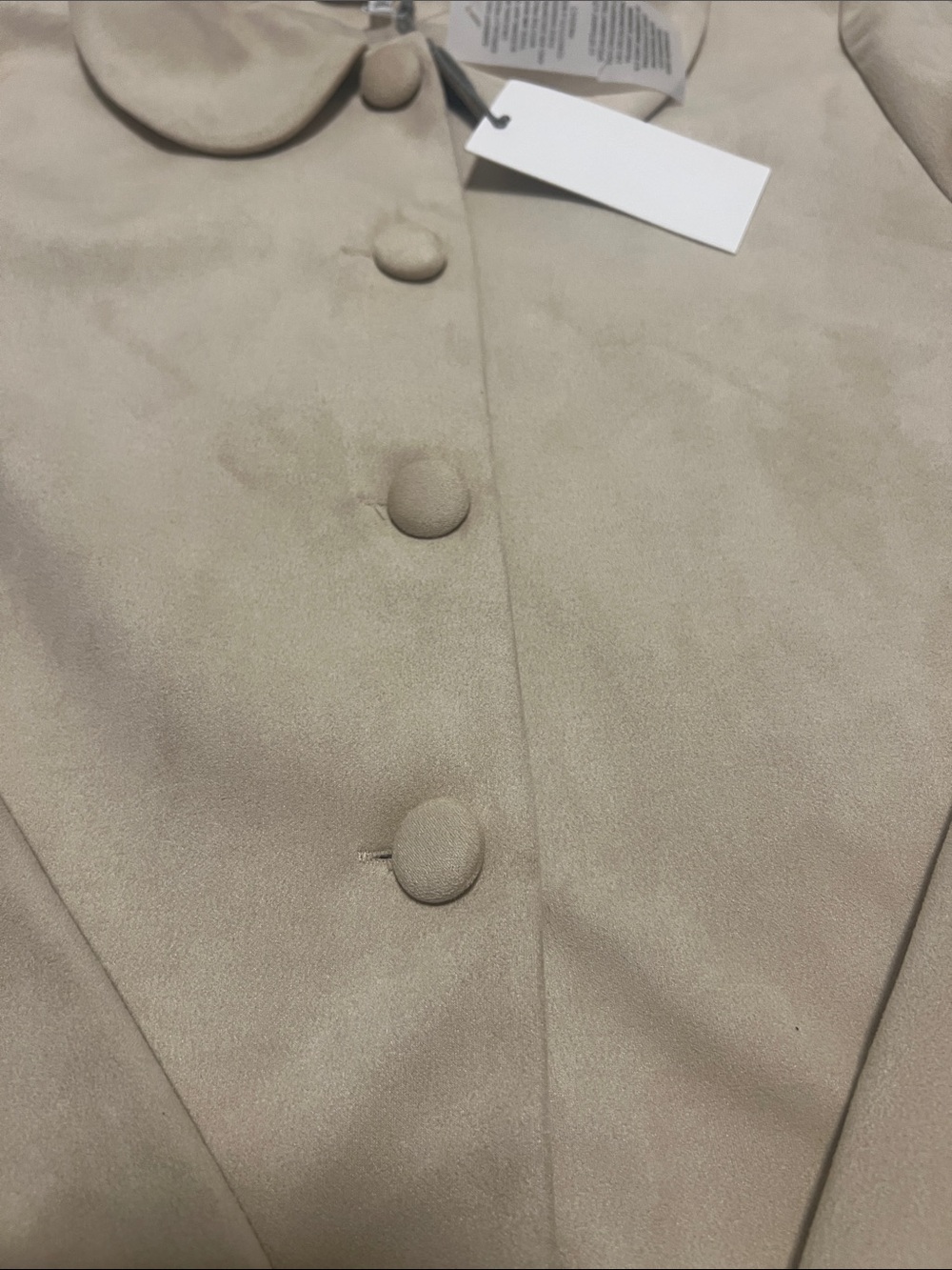 Wayf Cream Rounded Collar Button Jacket - Picture 4 of 6
